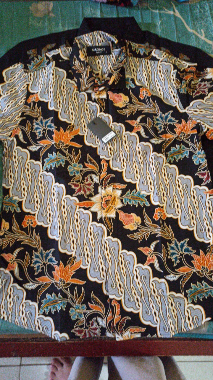 Maginot Kemeja Batik 2.0 Irawan-ss Lengan Pendek Pria + Free Masker