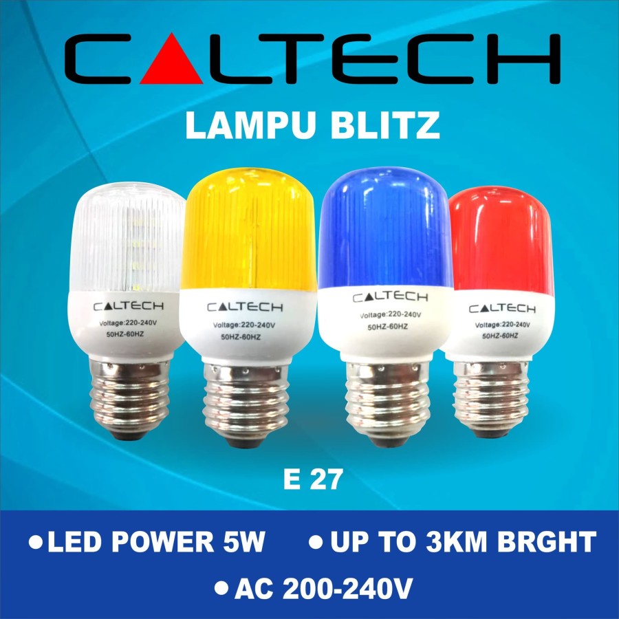 Lampu Strobo LED / Lampu Blitz Caltech 1-1.5Watt E27 Lampu Menara