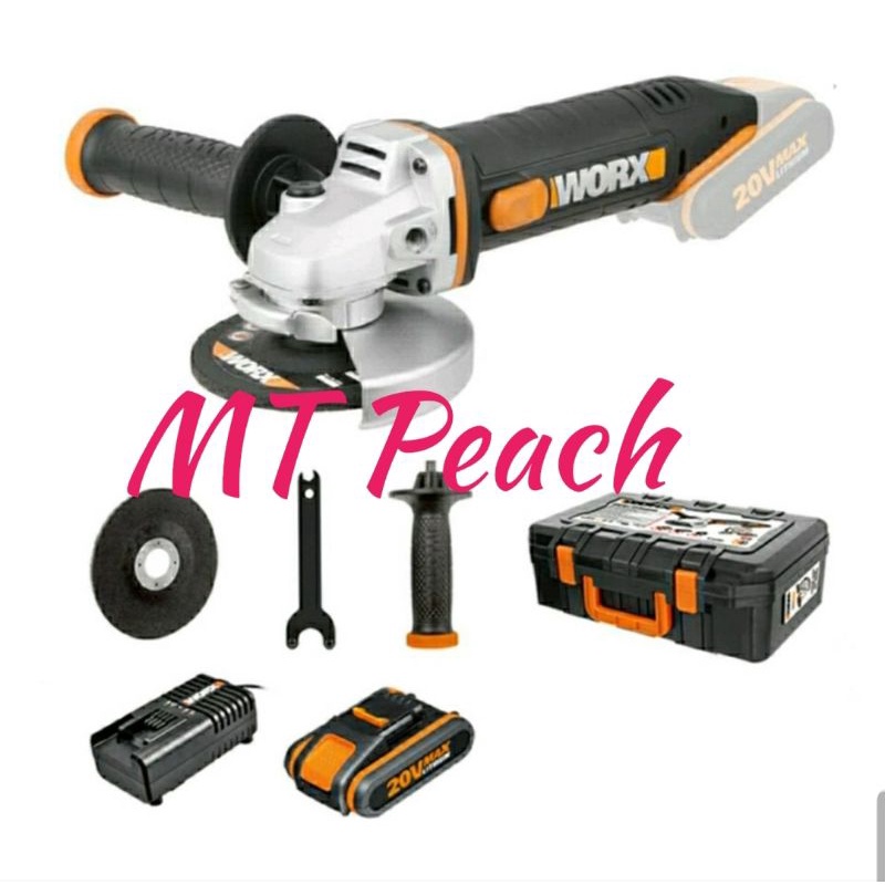 MESIN GERINDA TANGAN WORX CORDLESS ANGLE GRINDER 100MM WX802