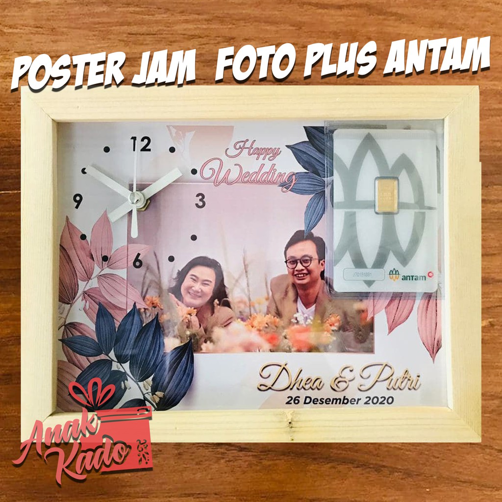 Jual POSTER JAM CUSTOM FOTO / POSTER JAM BINGKAI FOTO CUTOM / KADO