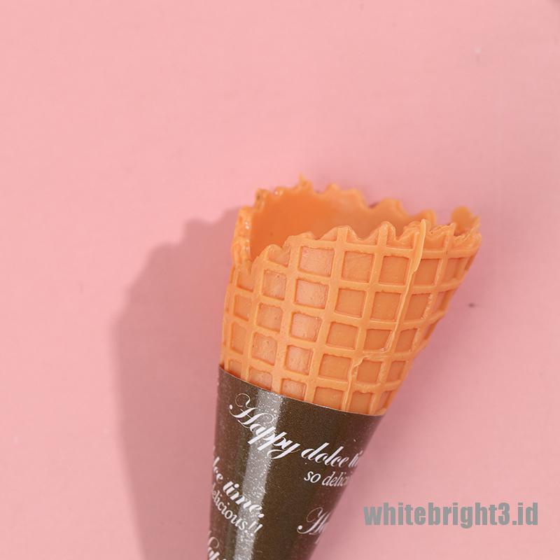 (white3) 2pcs Mainan Simulasi clay cone cream gel Untuk Anak