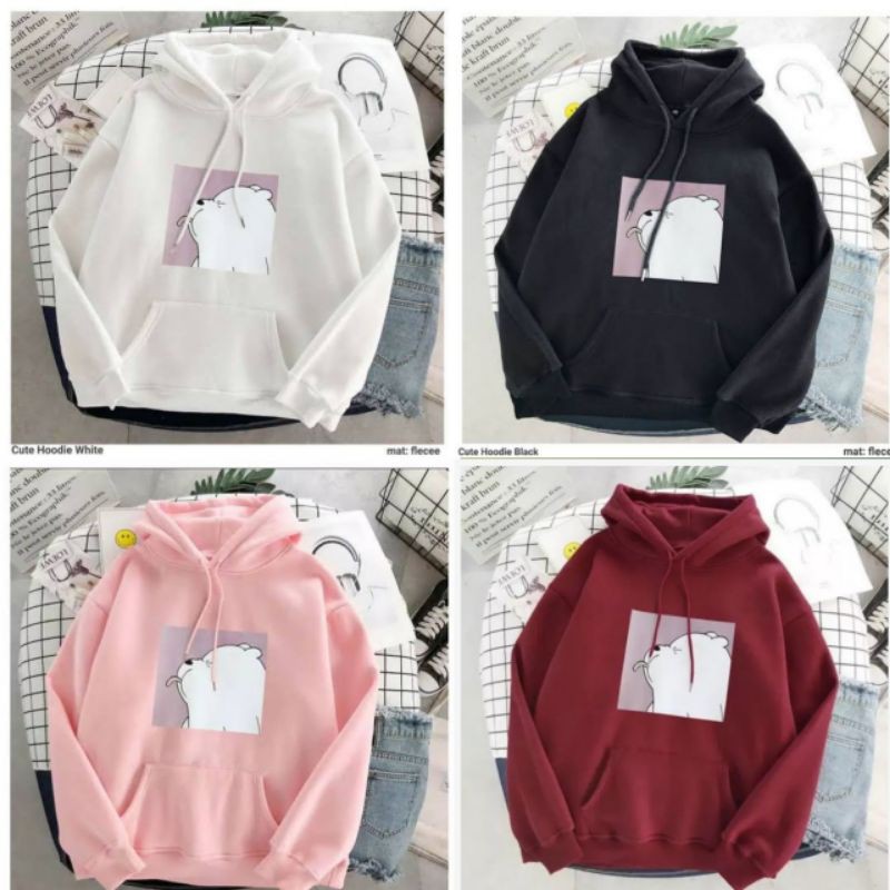 Sweater Hoodie Wanita Pria Sweeter Switer Oversize Murah CUTE BEAR