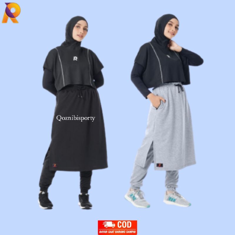 Rok Celana Legging Laging Olahraga Senam Wanita Sport Rok Wanita Muslimah Syari Rocella DEVANA