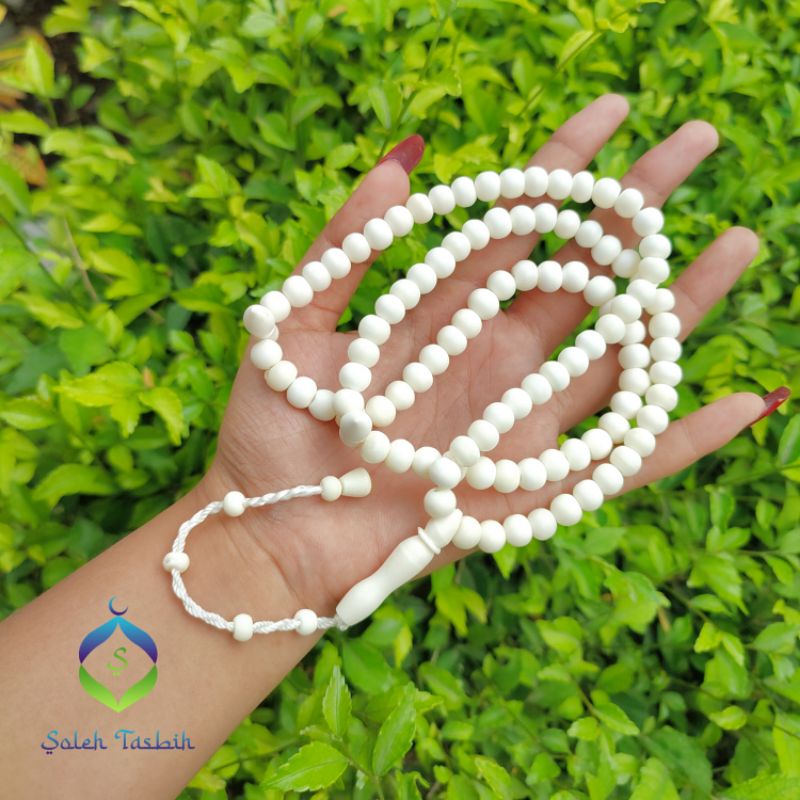 Tasbih Tulang Sapi Gread Onta Size 8,5mm_Tasbih Muslim 99 Butir/COD