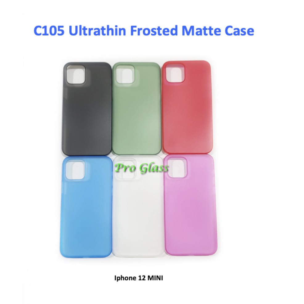 C105 Iphone 12 /12 PRO / 12 MINI / 12 PRO MAX Frosted Matte Case Ultrathin + Lens Protector