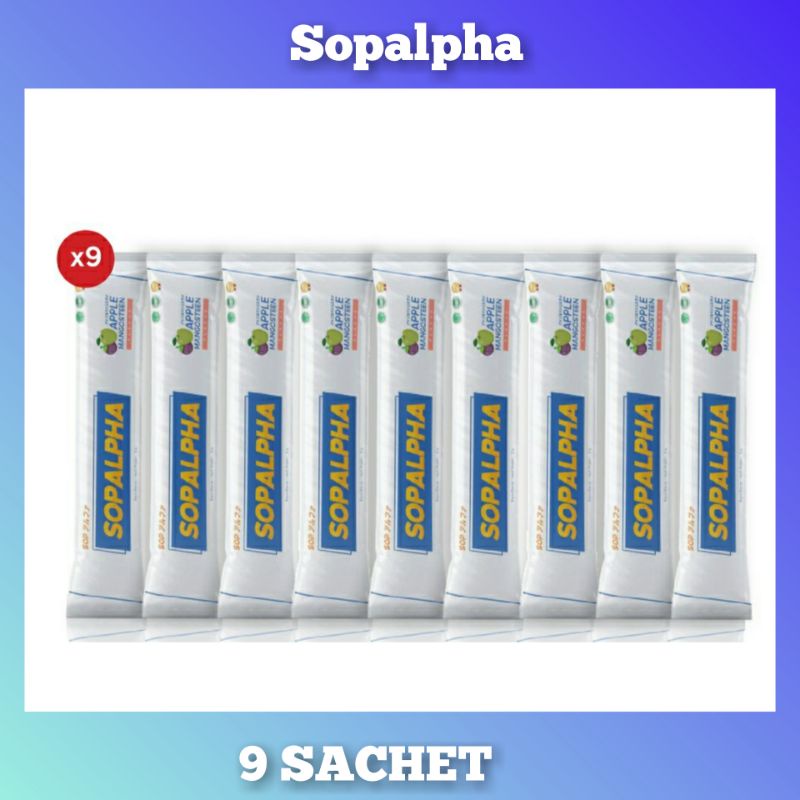 9 SACHET SOPALPHA SOP ALPHA BIOBOSOST MULTIVITAMIN SALMON PEPTIDE
