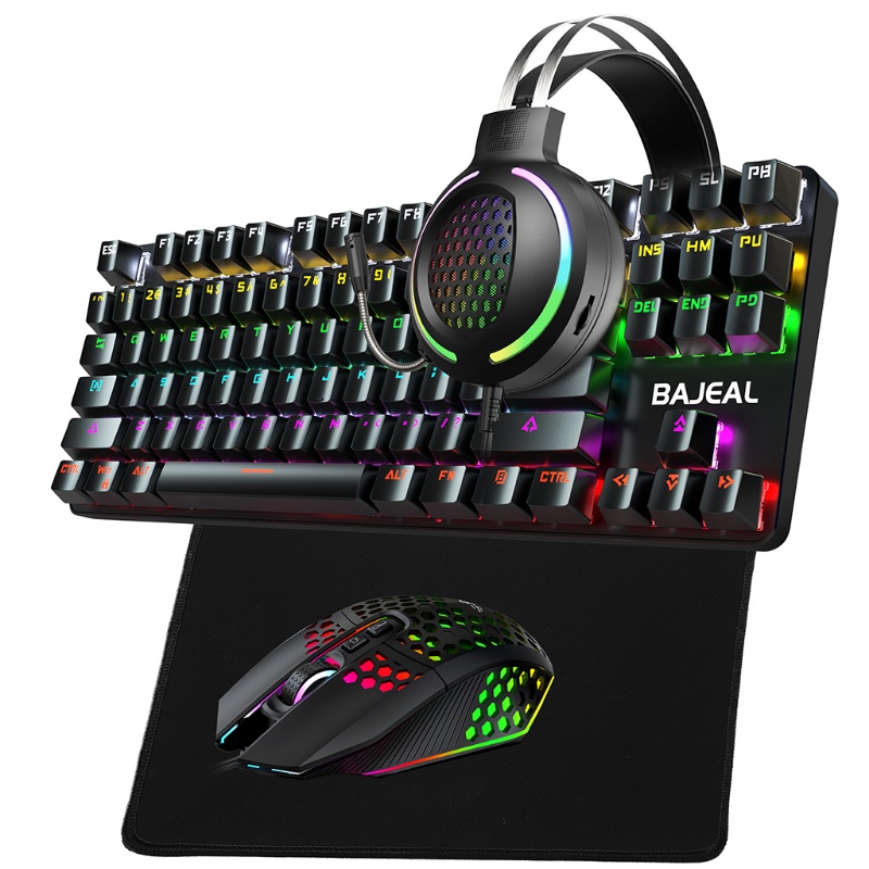 Cre Set Mouse + Keyboard Mekanikal 104 Tombol Warna Hijau Untuk Gaming Axis