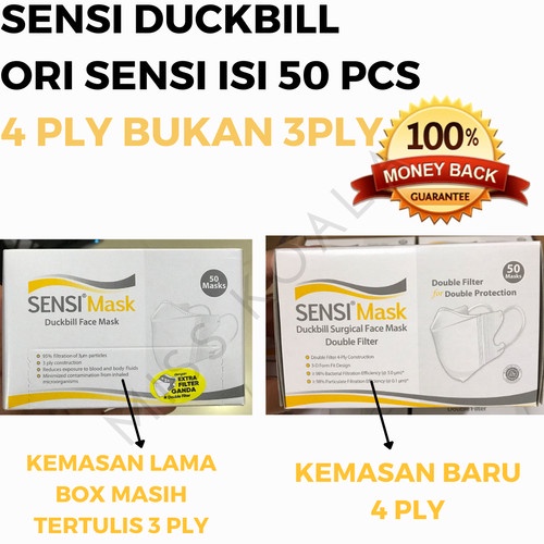 Masker Sensi Duckbill New 4 Ply - 50 pcs / box