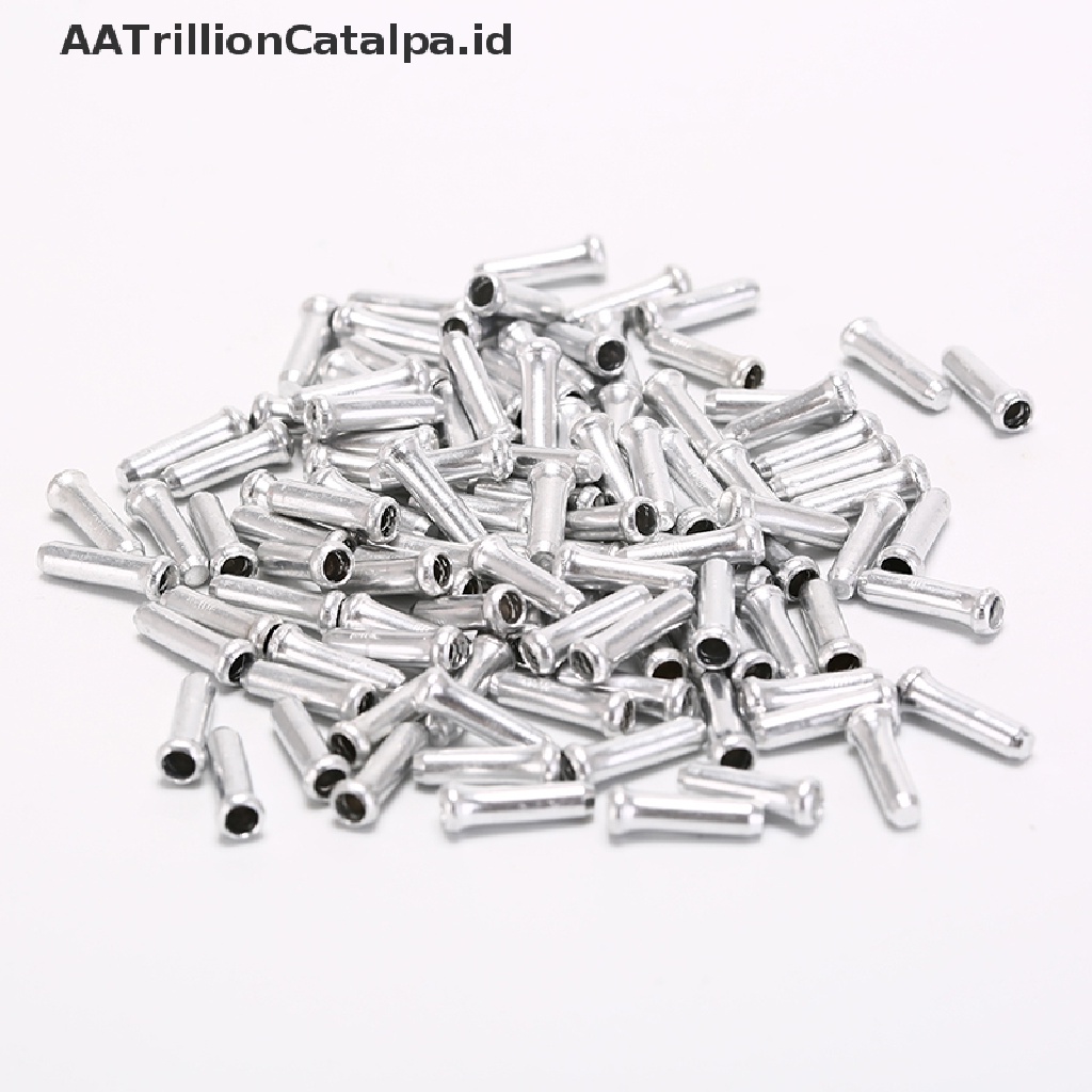 Aatrillioncatalpa 100pcs / lot Tutup Ujung Kabel Rem Sepeda