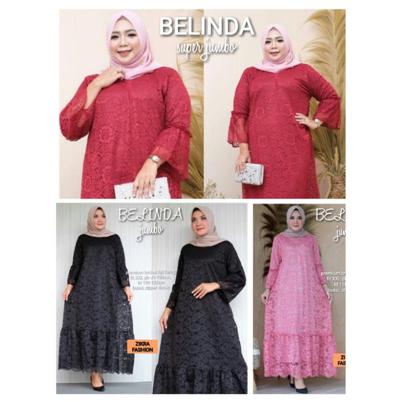belinda gamis brokat super jumbo big size dress xxxxl