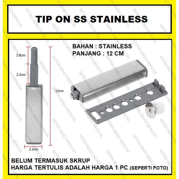 Pengaman Push To Open Tip On Ss Push Open 120Mm Damper Pintu Lemari Laci