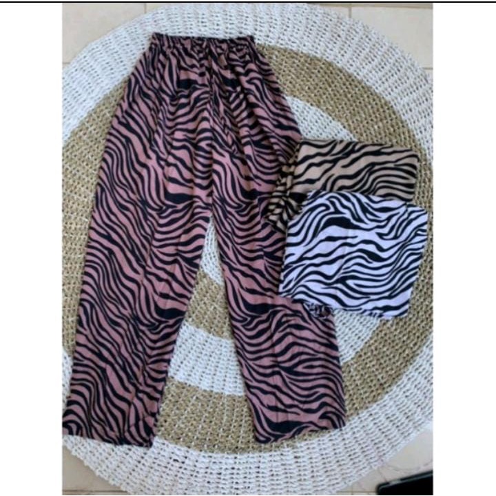 KULOT ANIMAL CELANA PANJANG MOTIF ZEBRA//CELANA KULOT PANJANG WANITA MOTIF