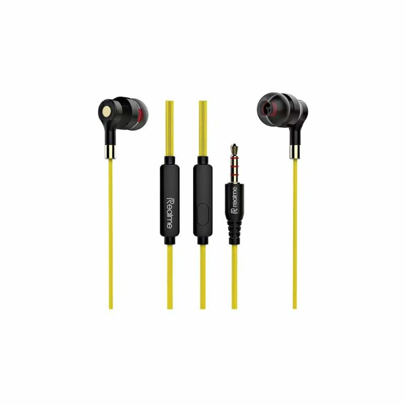 Earphone Realme 7 stereo bass music telfon headset mic