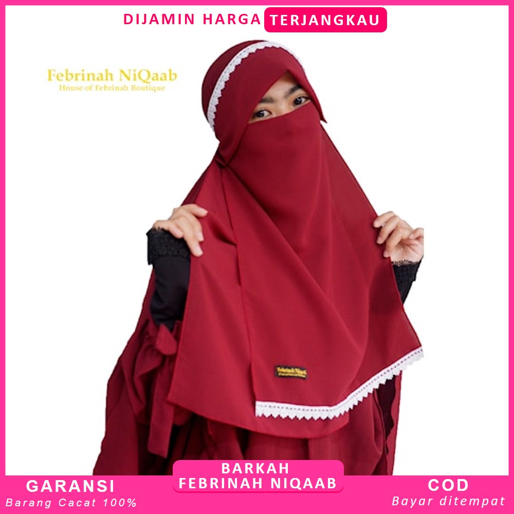 Cadar Tali Hijab Jilbab Niqab Niqob Nikab Nikob Niqop Khimar Arab Cadar Tali Poni Motif Style Renda 