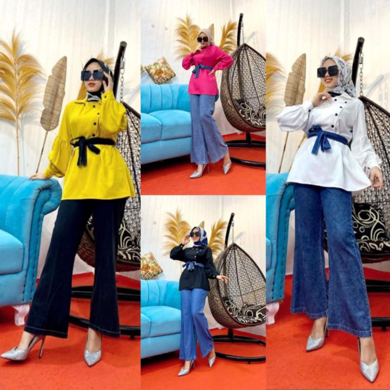 ANNESYA SET DENIM FREE OBI