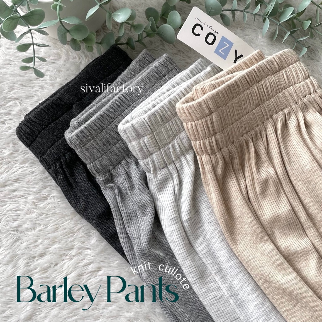 Barley Pants 710 - Knit Pants Cullote - Celana Kulot Knit - Celana Wanita Highwaist