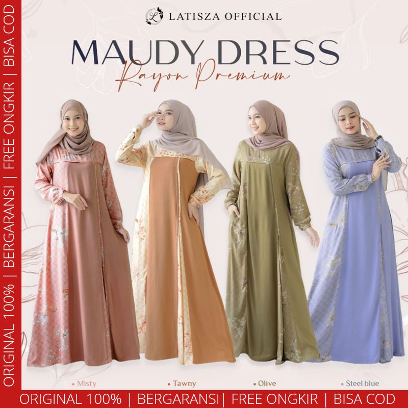 PROMO TERLARIS MAUDY DRESS BAHAN SUPER ADEM BY LATISZA