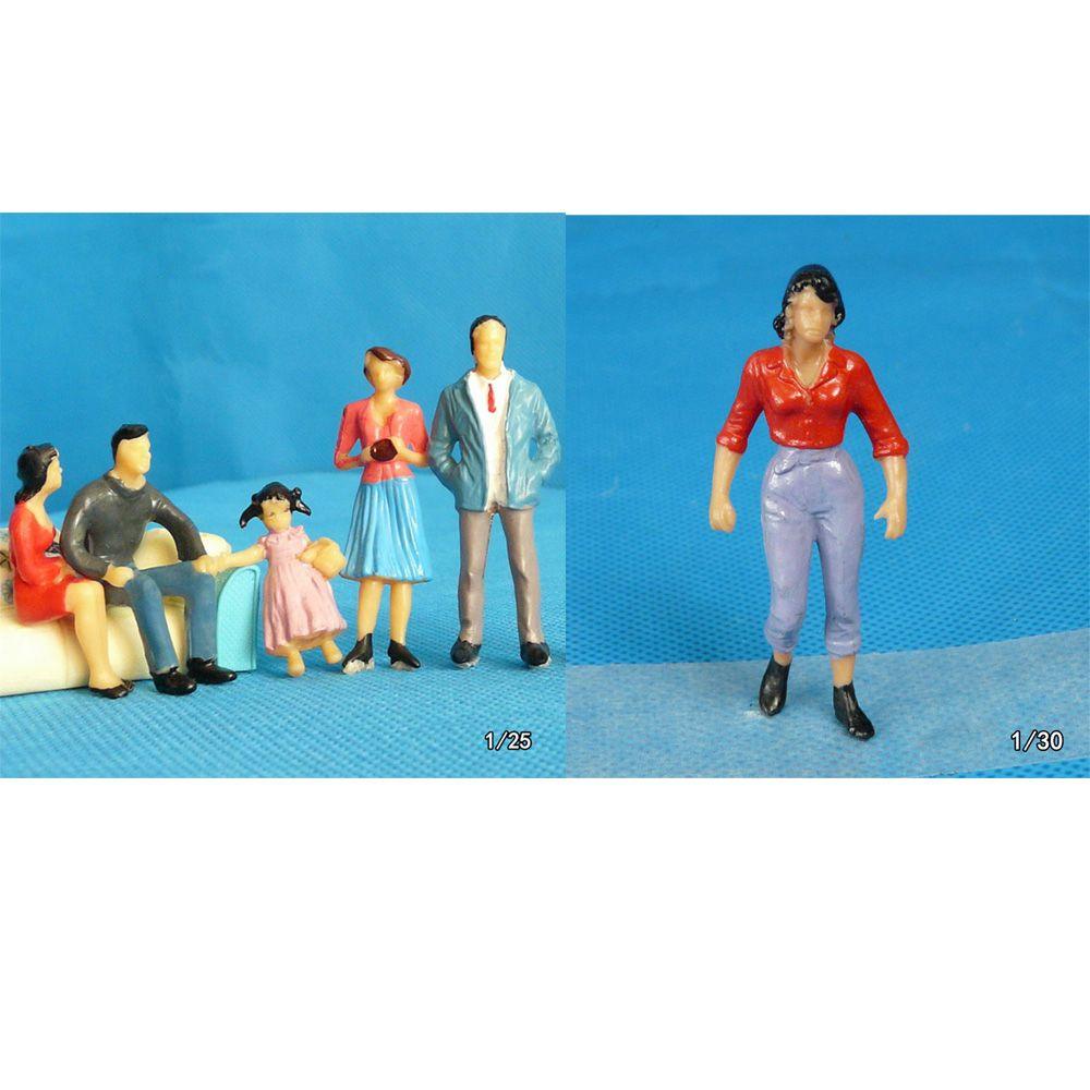 50 / 100pcs Action Figure Karakter Pose Bahan ABS Warna Campur