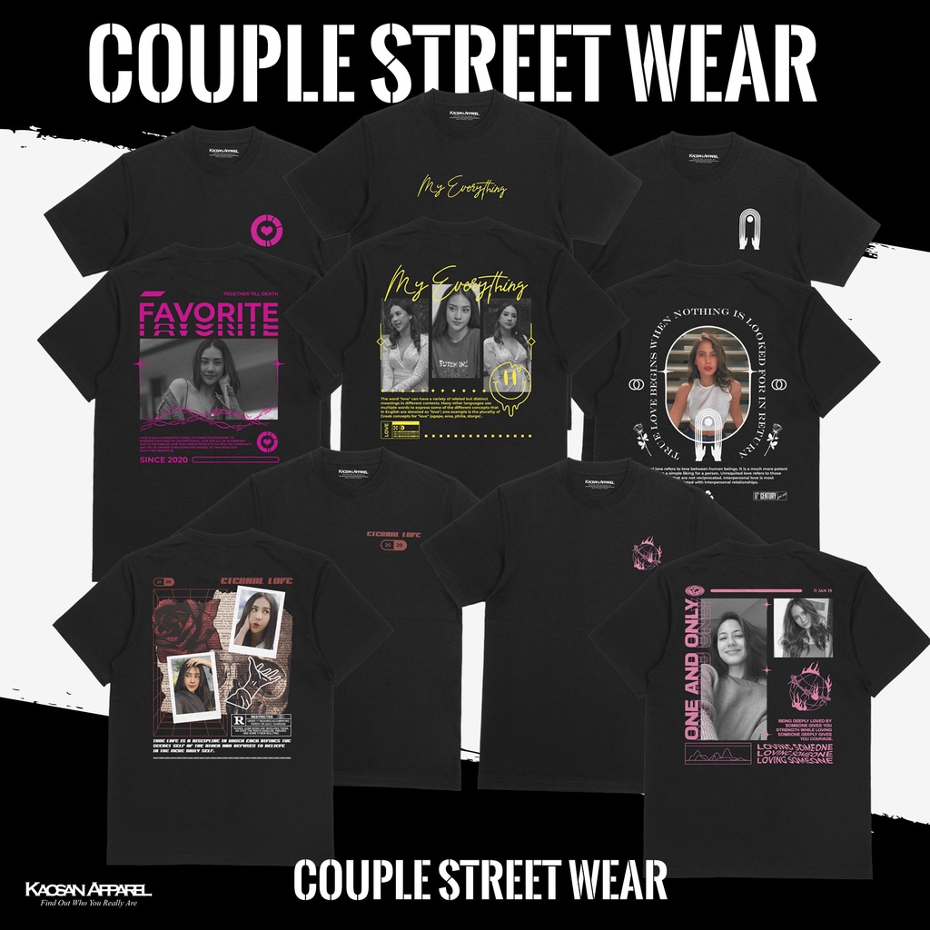 Kaosan Apparel "Couple Streetwear Custom" - Kaos Custom/Kaos Custom Streetwear/Kaos Custom Aesthetic