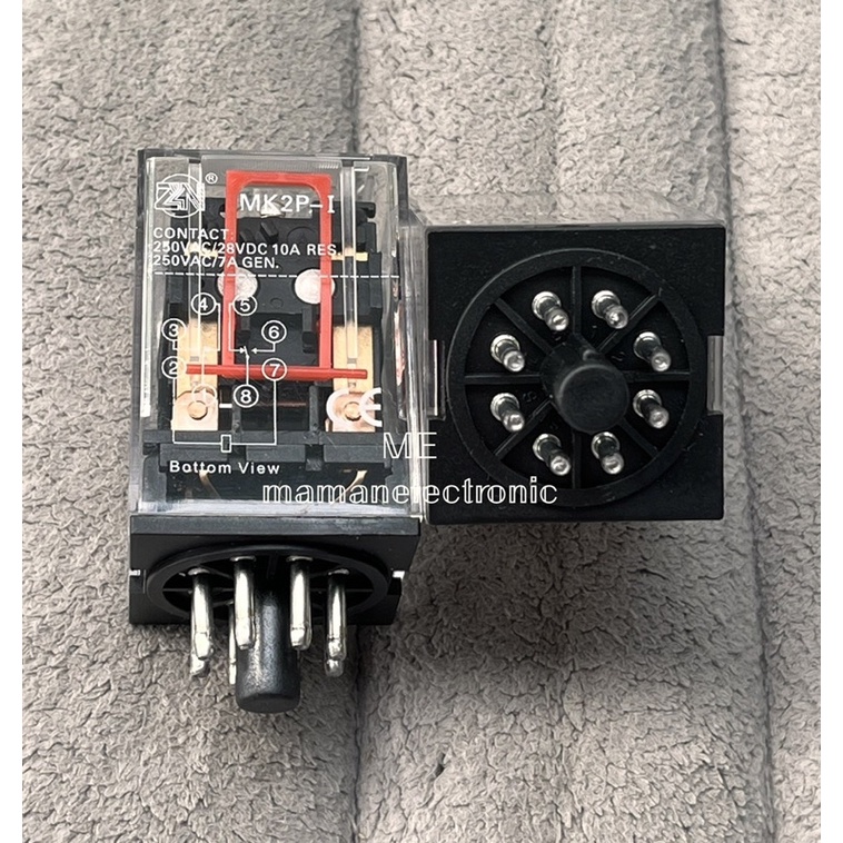 Relay / Rilay 220V AC OMR MK2P 1 8Pin Bulat