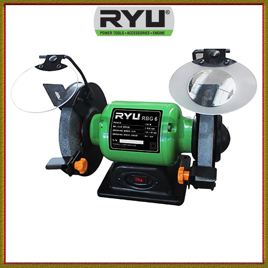 Mesin Gerinda Duduk / Mesin Amplas / Bench grinder RYU RBG 6