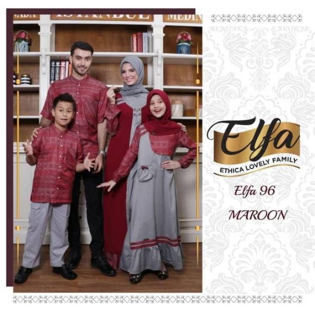 ( Elfa 96 Maroon) Gamis Dewasa Ethica Kagumi 126 maroon Kahfi 76 Kagumi kids 36 Kahfi kids 58