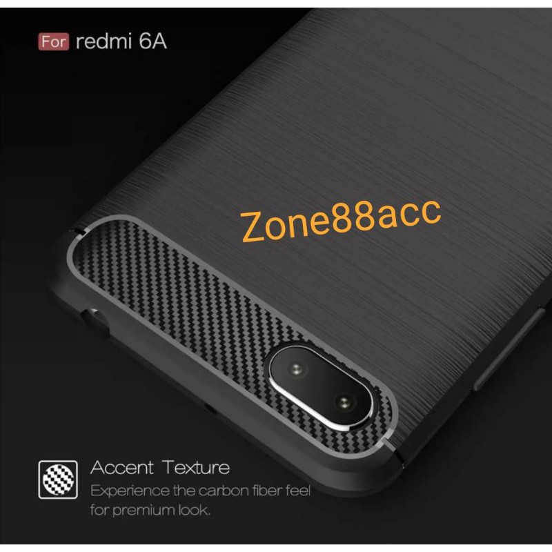 Silicon Case Redmi 6A Softcase iPAKY Carbon Casing Cover TPU