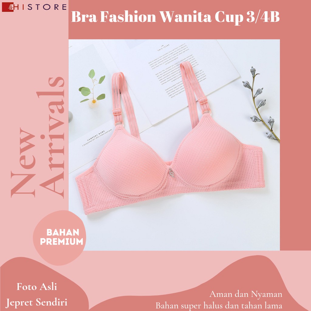 [HI] Bra BH FASHION Wanita CUP 3/4B Bra wanita Premium BH Busa Tipis Tanpa Kawat Sangat Nyaman S8