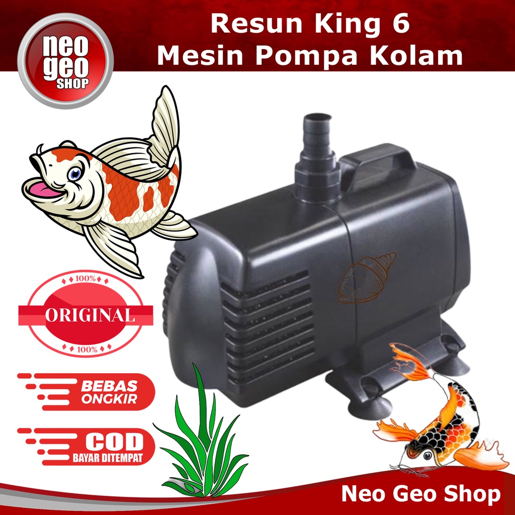 RESUN KING 6 WATER PUMP Pompa Air Aquarium Kolam Hidroponik