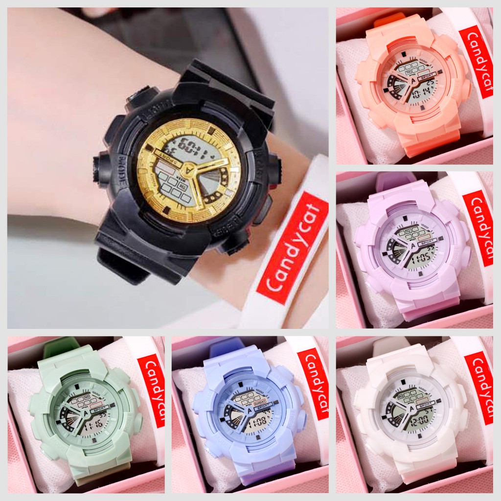 Jam Tangan Elektronik Rubber Untuk Wanita Dan Pria Fashion Style Korean Import