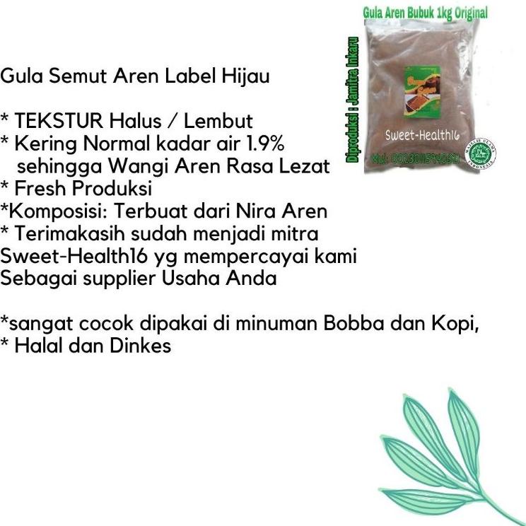 

Hot - Palm Sugar Murni Gula Aren Semut Asli 1kg tekstur Halus Brown sugar good quality ~