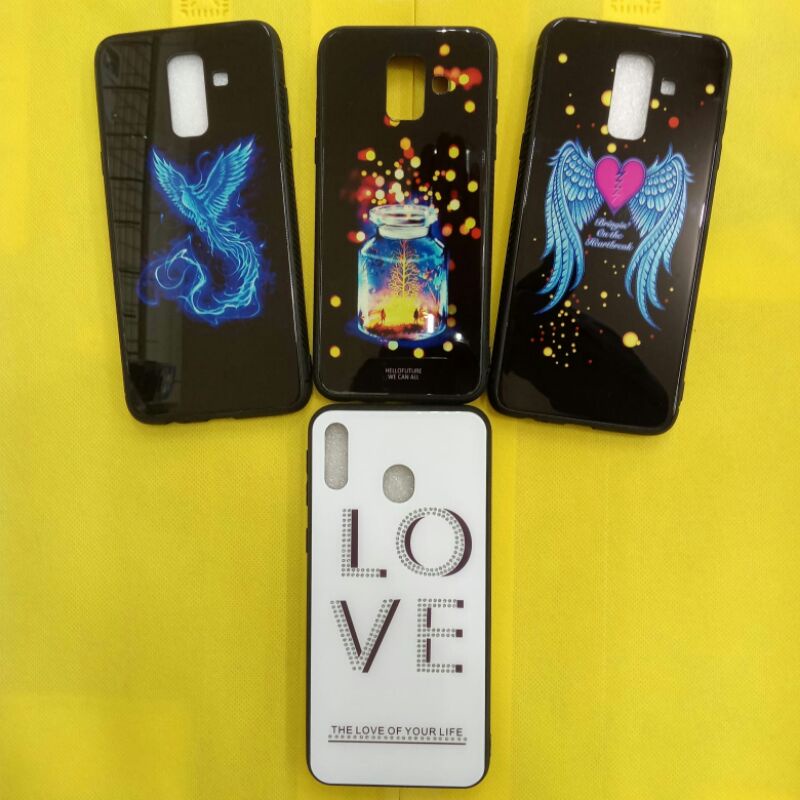 CASE KACA GAMBAR/POLOS CEWEK/COWOK SAMSUNG M20, M21, A6, A6PLUS/J8,J6,J6+