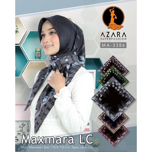 Hijab Segi Empat Motif Hitam Putih / JILBAB SEGIEMPAT SILK POLYCOTTON-2