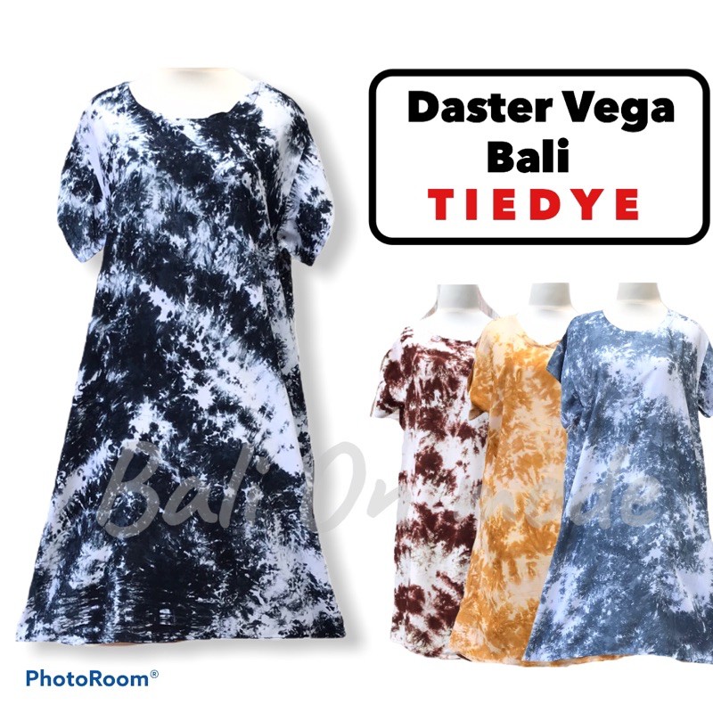 Dress/daster Payung/Vega  Bali motif Tiedye kain halu