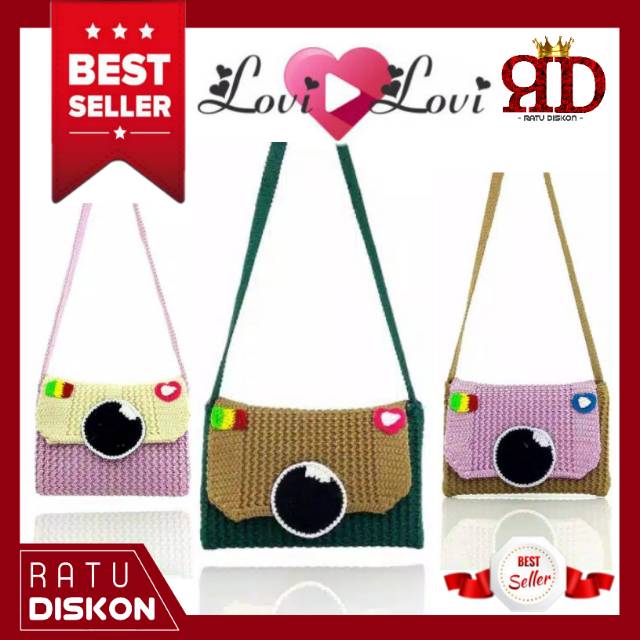 TAS LOVI LOVI RAJUT IG BOX SERIES TAS WANITA SLING BAG TAS IMPORT TAS BATAM TAS MURAH FASHION WANITA