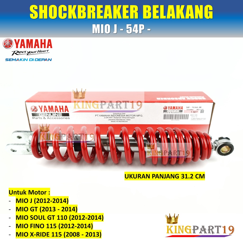 SOK SHOCKBREAKER BELAKANG MIO J MERAH SOUL GT MIO GT FINO XRIDE SHOCKBREAKER MIO J MERAH 54P