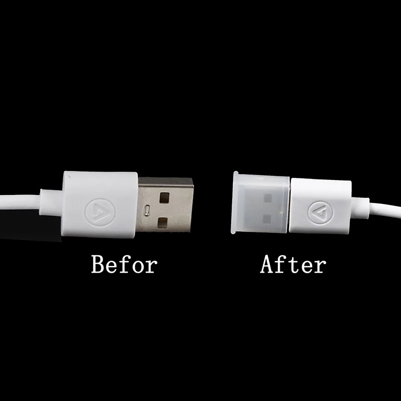 Cover Pelindung Kabel Data / Charger USB Bahan Silikon Transparan Anti Debu