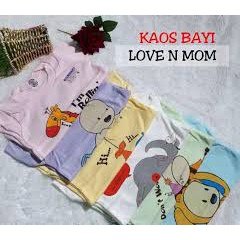 Oblong bayi Sablon  love &amp; mom