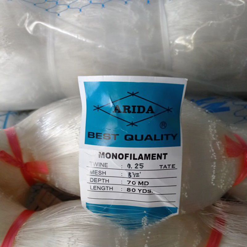 Jaring Ikan Arida 3½ 0.25 70md/80yds tate pukat arida jaring arida jaring ikan senar jaring piting jaring lobster jaring ikan murah jaring nelayan