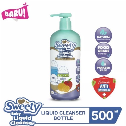 SWEETY Baby Liquid Bottle &amp; Nipple Cleanser / Sabun Cuci Botol Bayi - Pump 500 ml