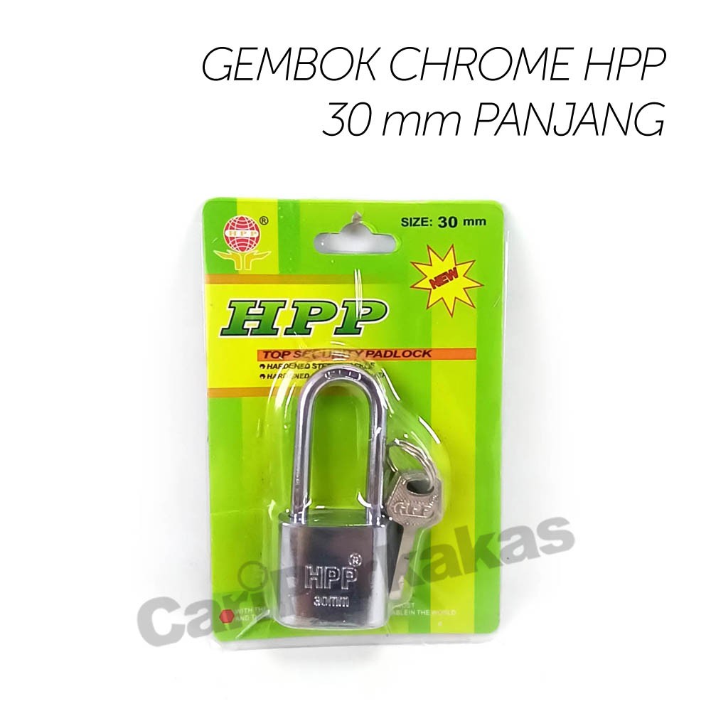 Gembok Putih Hpp 30 Mm Leher Panjang - Gembok Chrome Gembok Crome Hpp 30 Mm Panjang - Gembok Murah