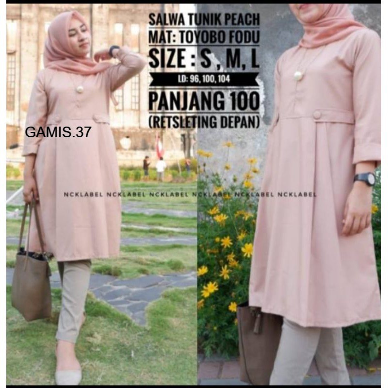 Gamis.37 (Tunik | tunik remaja | atasan | atasan tunik | polos | Long Tunik) (DTC)