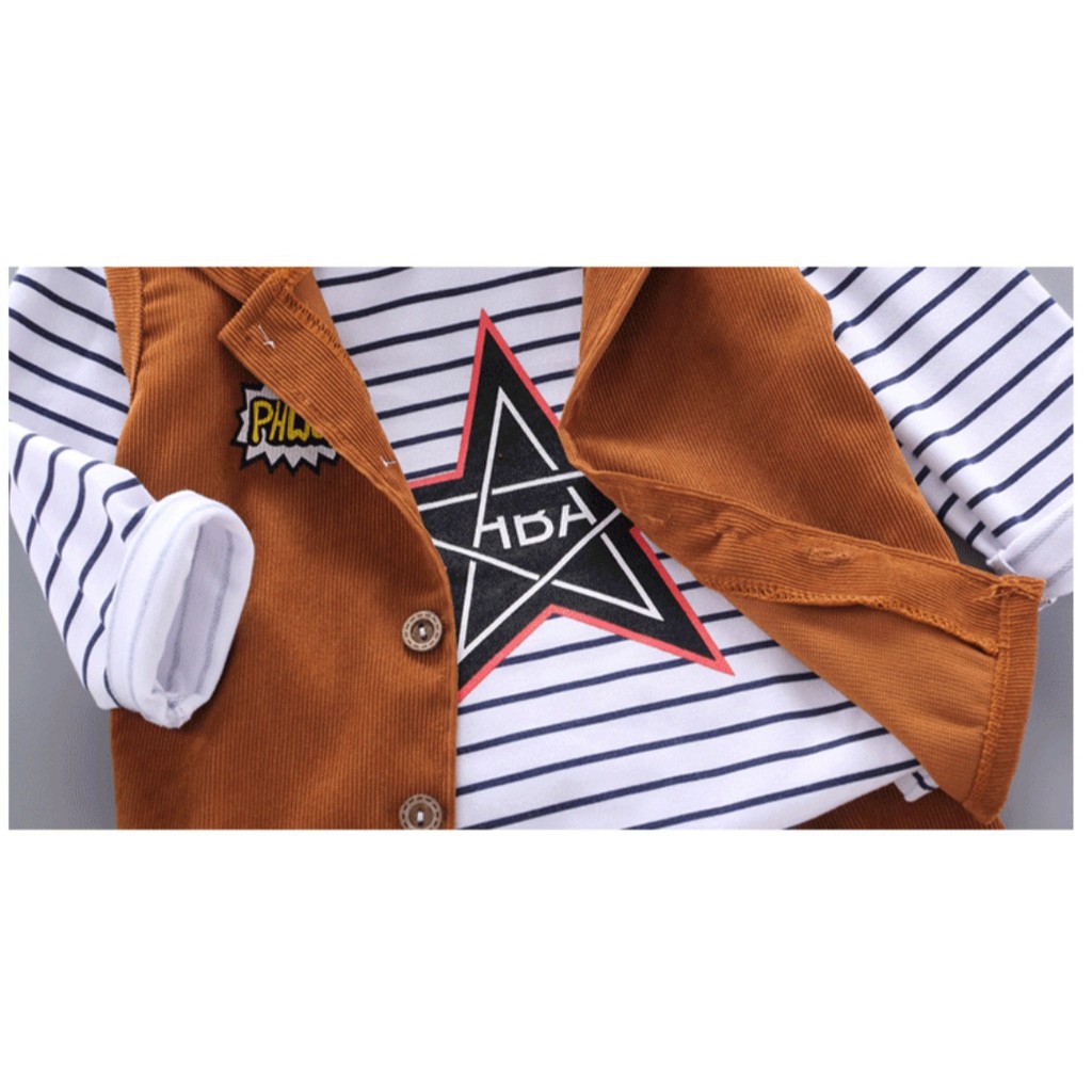 CHUBBI 49 Setelan Anak Laki Hoodie Line Corduroy Star