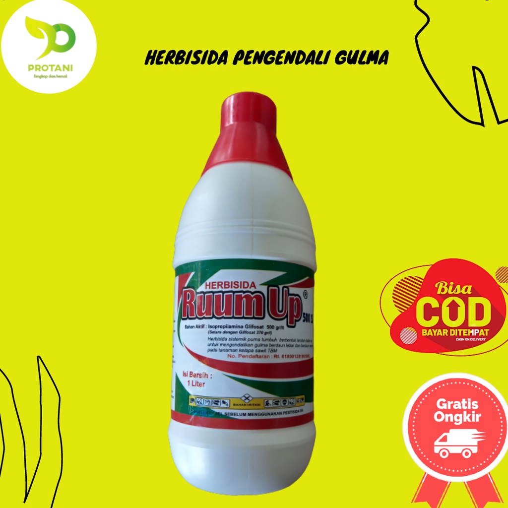 HERBISIDA RUUM UP 1L/PENGENDALI GULMA PADA TANAMAN/ ROUND UP/ PENGENDALI RUMPUT