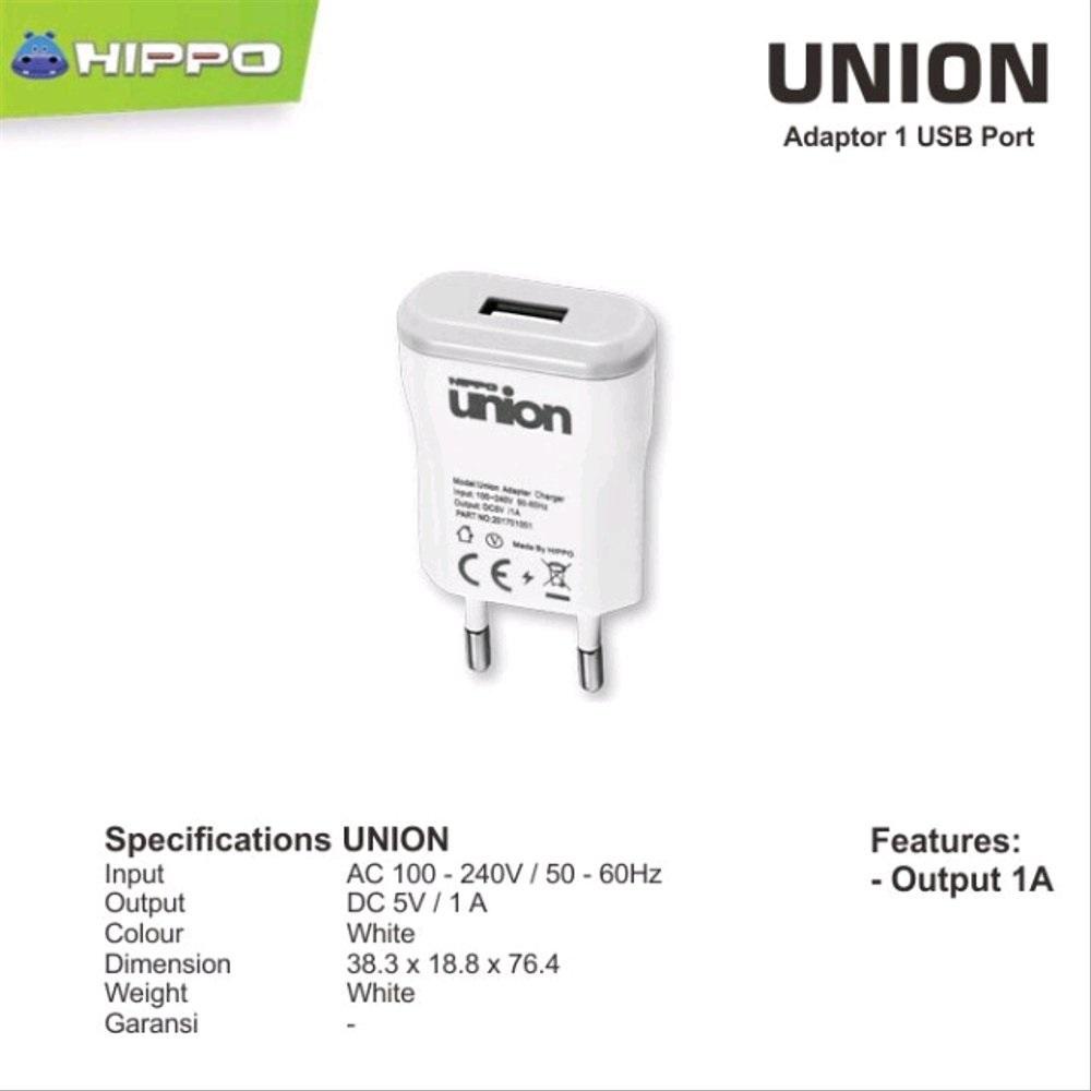 Kepala Adaptor Charger Hippo Union USB Port Original Ori For XiaoMi Samsung Oppo Vivo LG Lenovo Asus Evercoss Andromax Smartfren