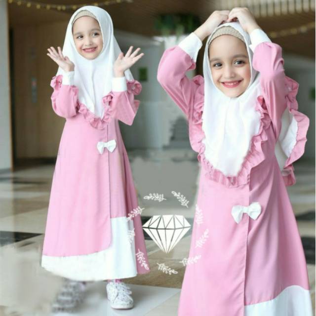 BAJU GAMIS ANAK PEREMPUAN USIA 7TAHUN 8TAHUN 9TAHUN TERBARU 2021 GROSIR BAJU ANAK PITANIA KID GAMIS