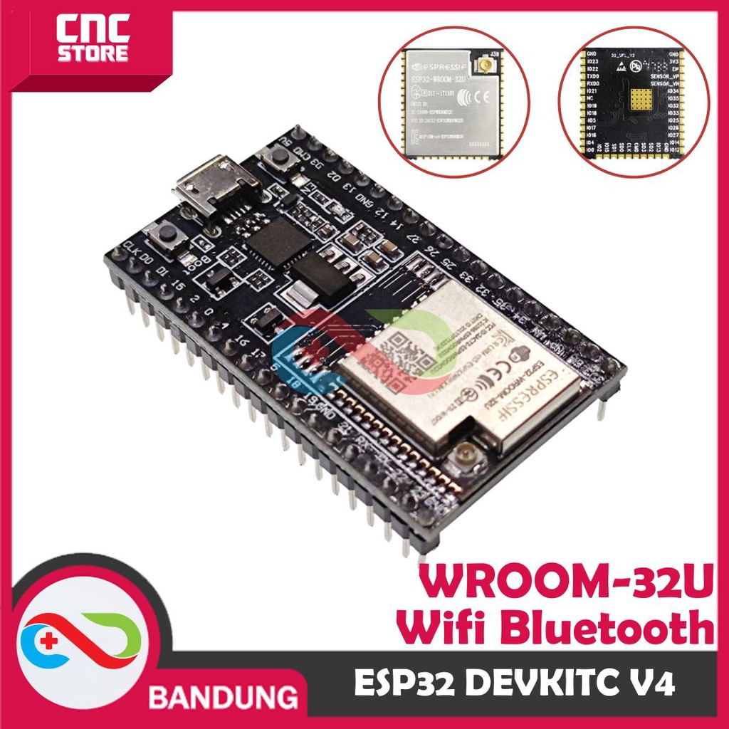 ESP32 ESP-32 DEVKITC V4 WROOM-32U WIFI BLUETOOTH DEVELOPMENT BOARD