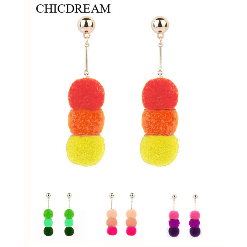 Anting Korea Wanita Kekinian / Anting Tusuk Simple Warna Warni 184