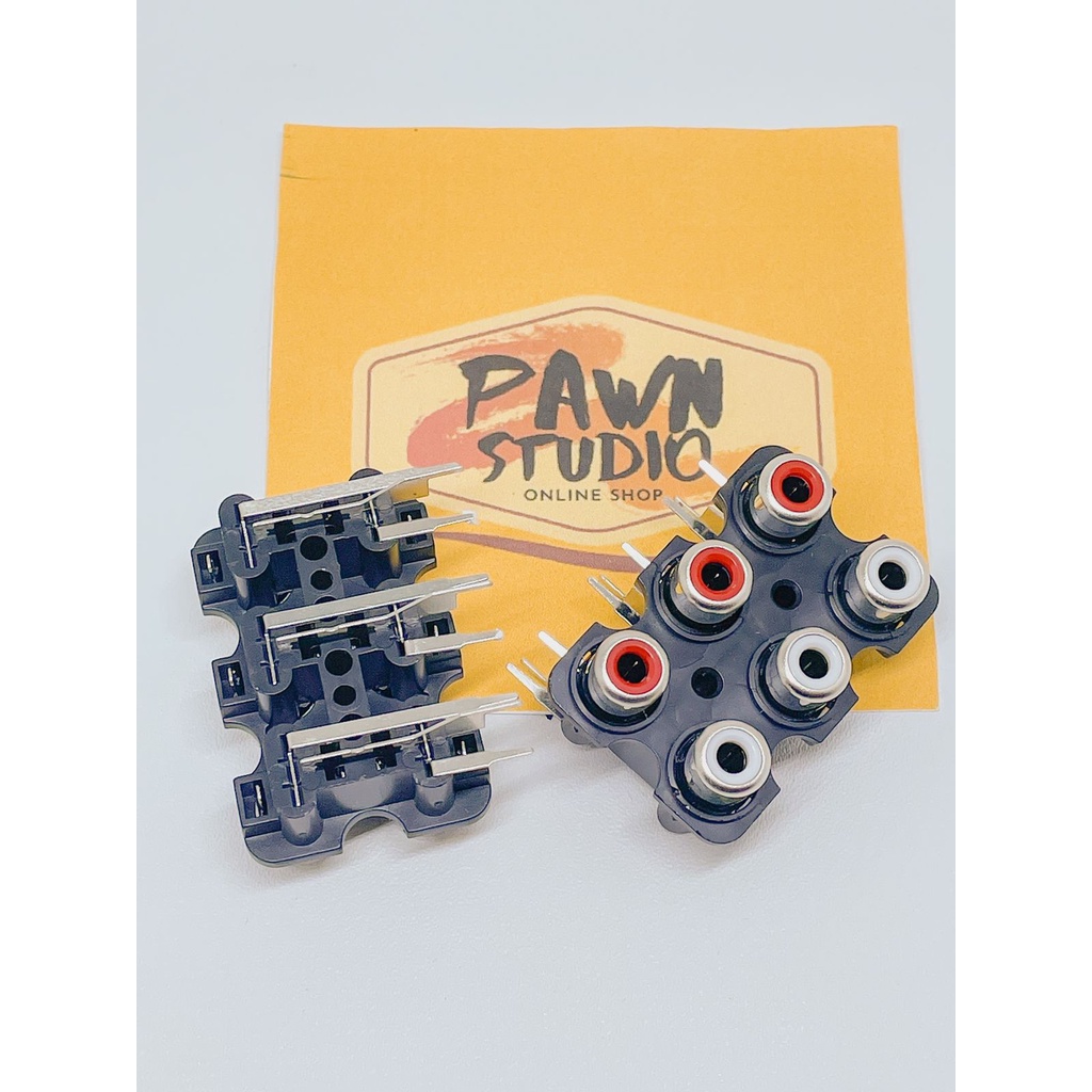 SOKET RCA AUDIO 6 PIN 6 LUBANG / SOCKET RCA 6 LUBANG