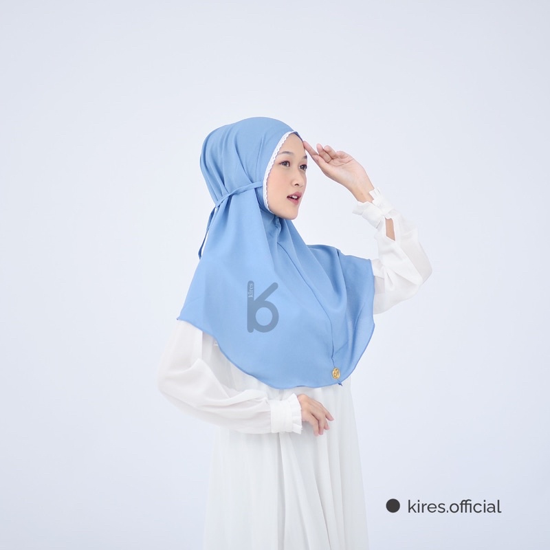 Jilbab Instan Renda / Kerudung Bergo + Renda Size 65x75 cm